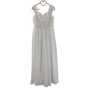 GIRL'S PARTY DRESS  SZ 10  white lace flower girl communion baptism NEW  B103